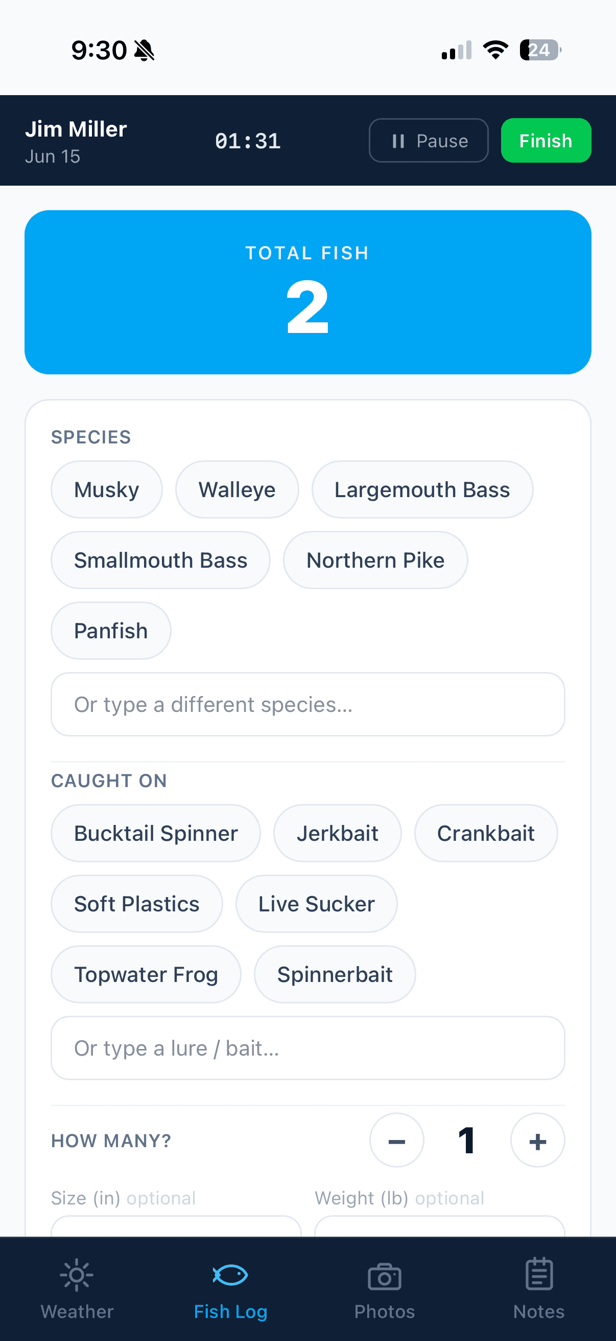 Fish Log